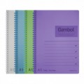 GAMBOL DS1488 A5 雙線圈膠面單行簿(80頁)